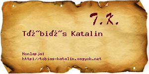 Tóbiás Katalin névjegykártya