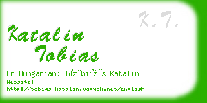 katalin tobias business card