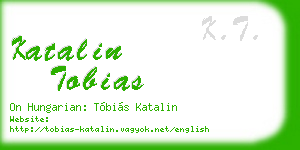 katalin tobias business card